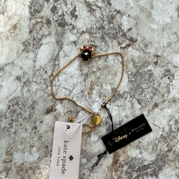 kate spade Jewelry - NWT Disney Kate Spade Minnie Mouse Gold Slider Adjustable Bracelet